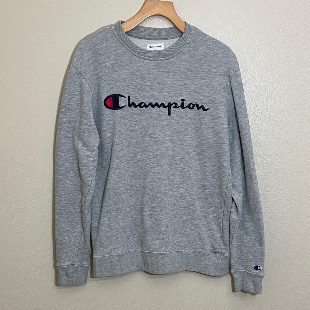Champion Gray Crewneck Pullover Sweatshirt